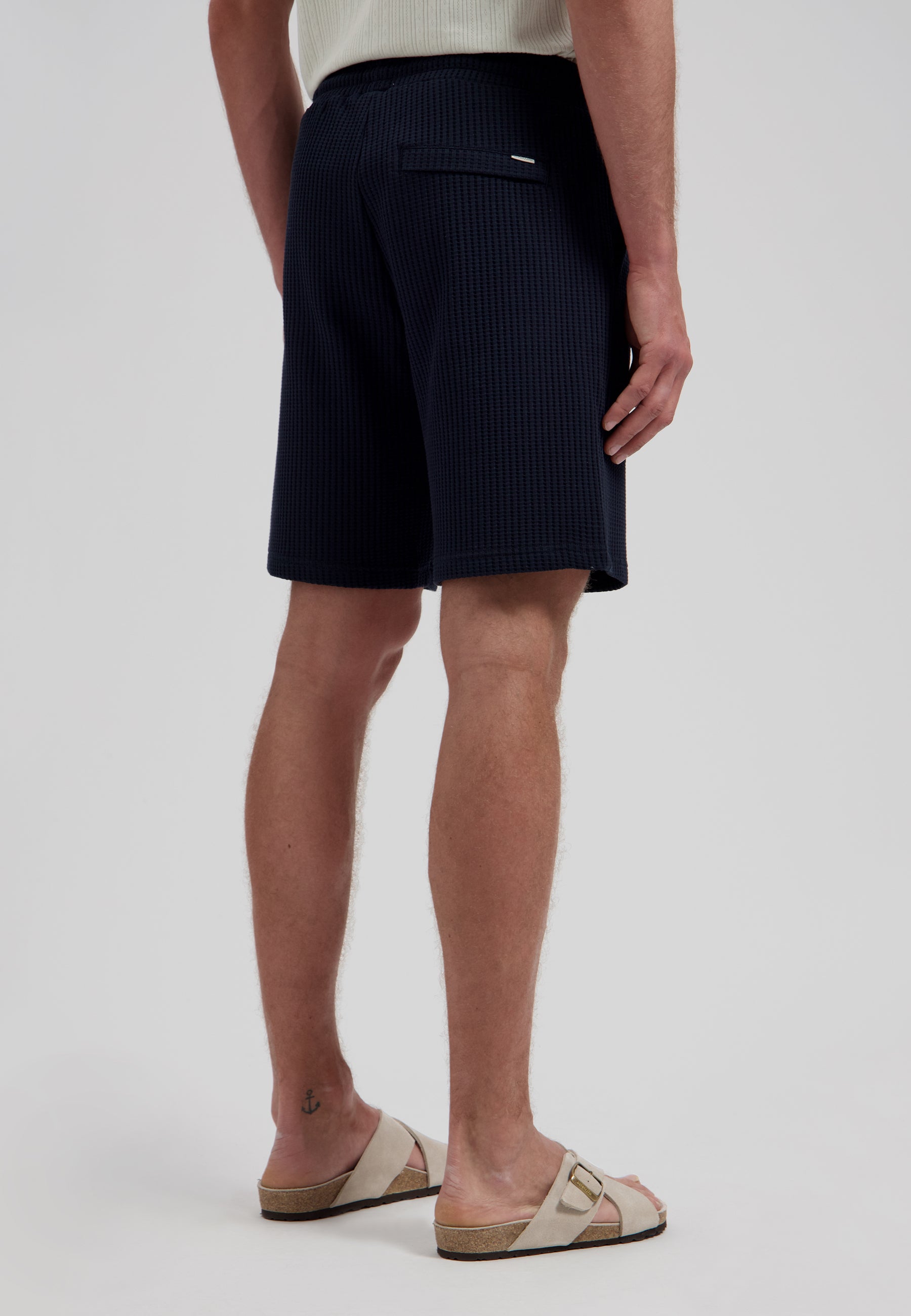 DSTREZZED 515630 Logan Waffle Sweatshort - Navy