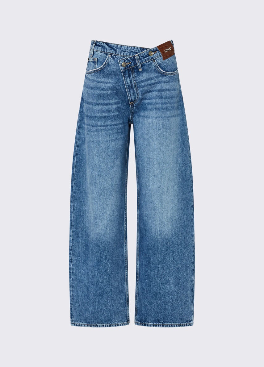 LIU JO UF6160D4854 Pant Straight Awry-Denim