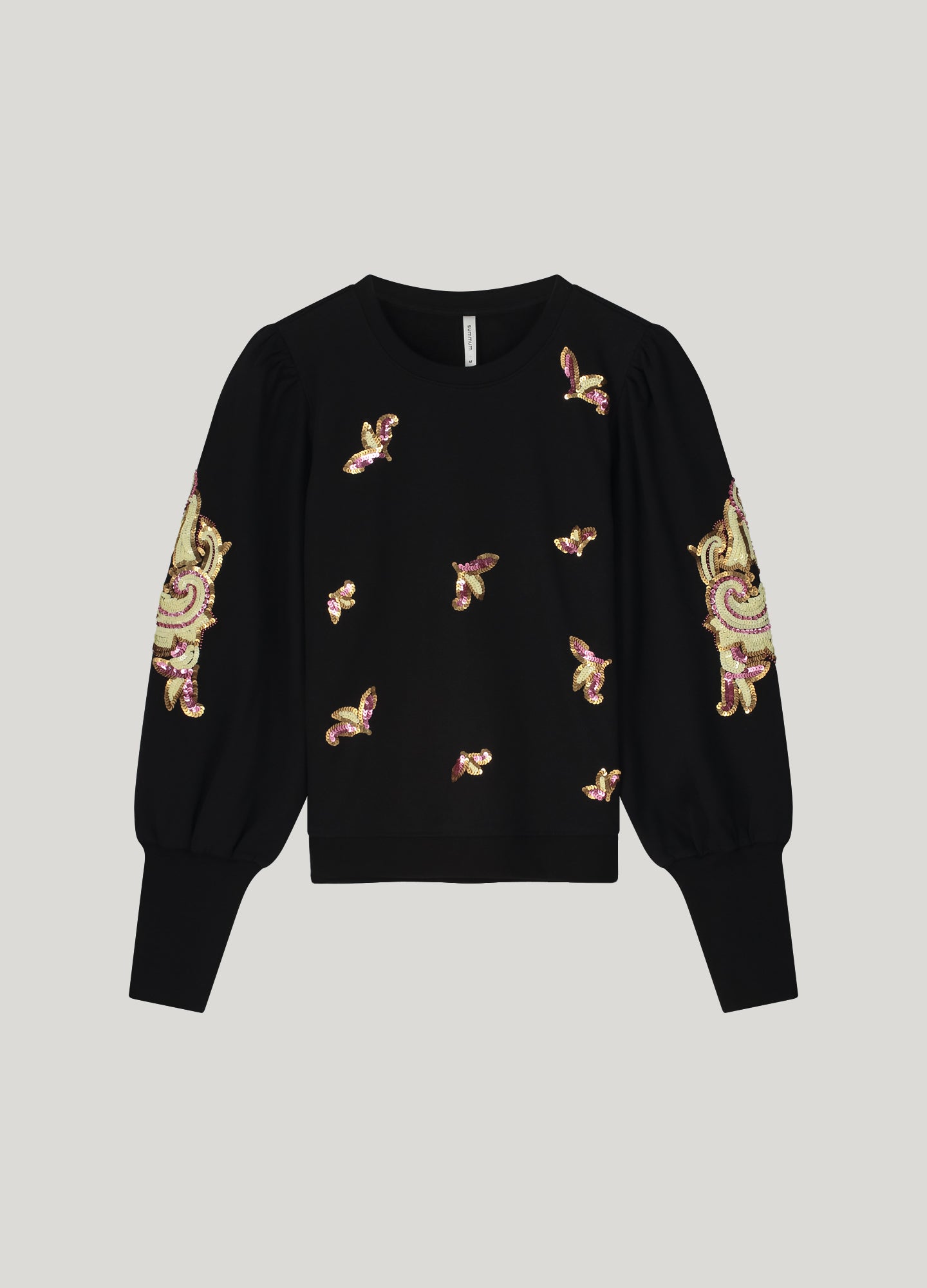 SUMMUM 3s5064-30656 Sweater met applicaties