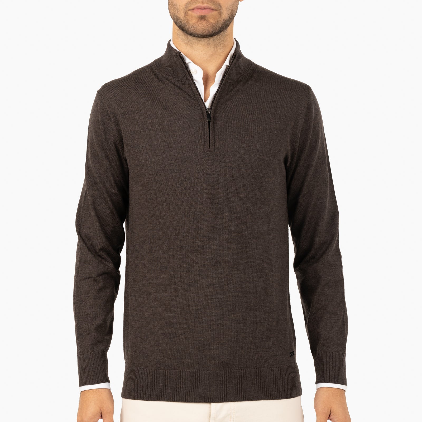 SEVEN DIALS SDL00005LU15 SAUL Pullover Rits-DarkBrown