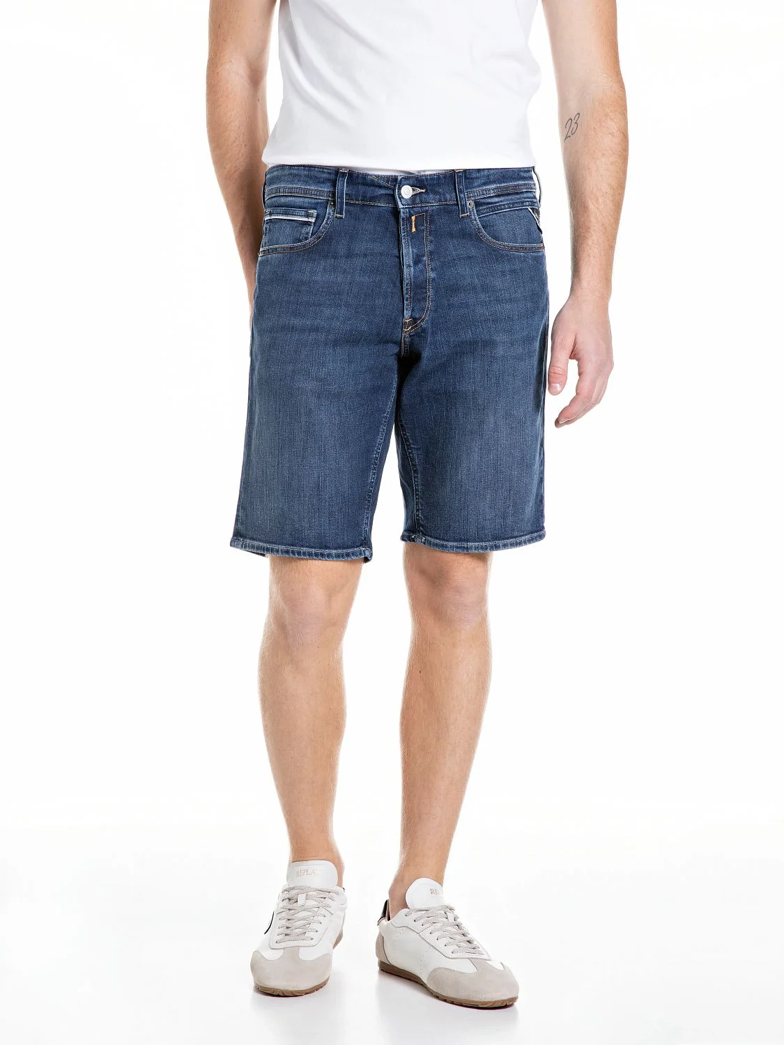 REPLAY M1072.000.685 192 GROVER SHORT- Dark Denim