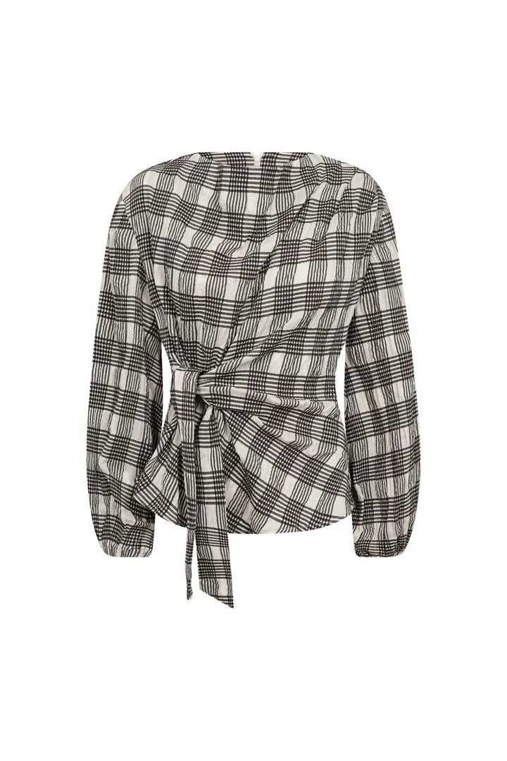 CO'COUTURE 500380 ChandlerCC CheckTie Blouse