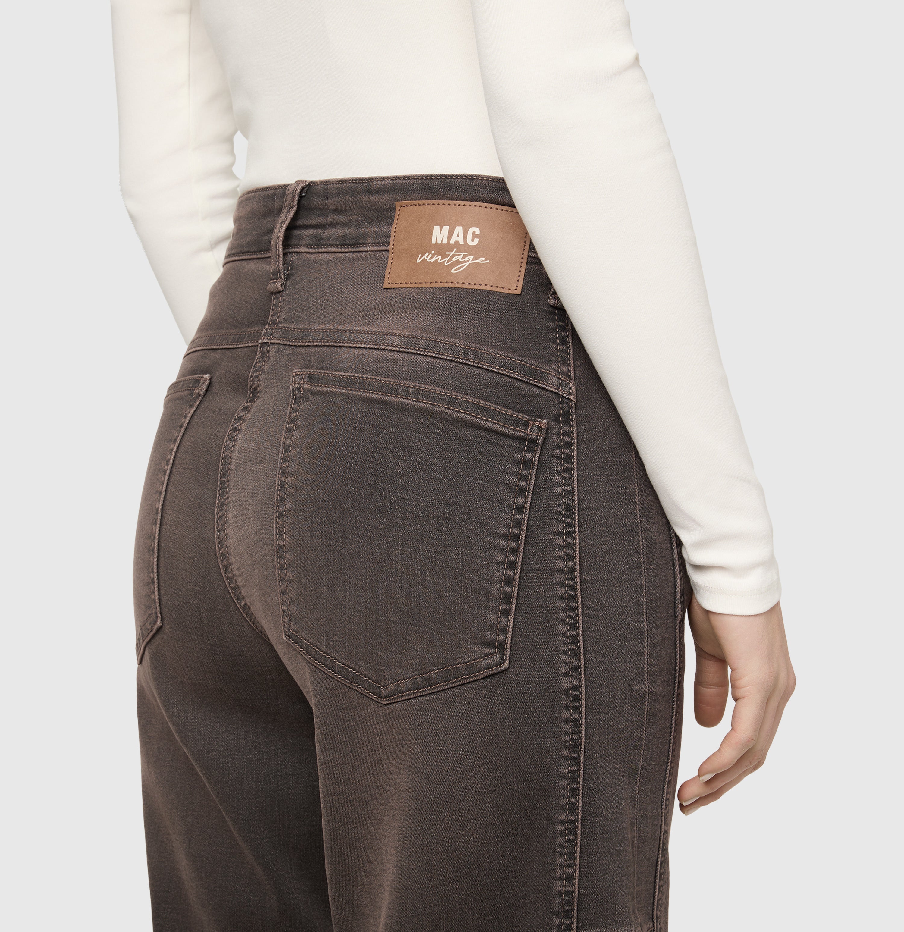 MAC 0333 3126-90 OHIO Barrel Fit Jeans-CoffeeVintage