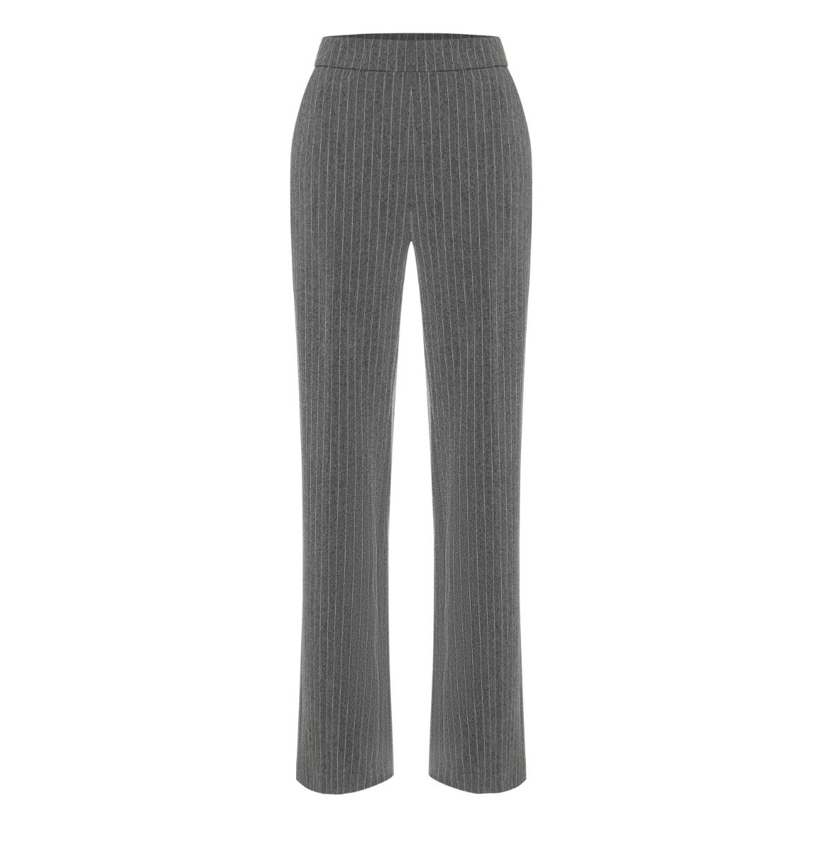 MAC 0140 3055-00 CHIARA Wide Pantalon-smoked grey stripe
