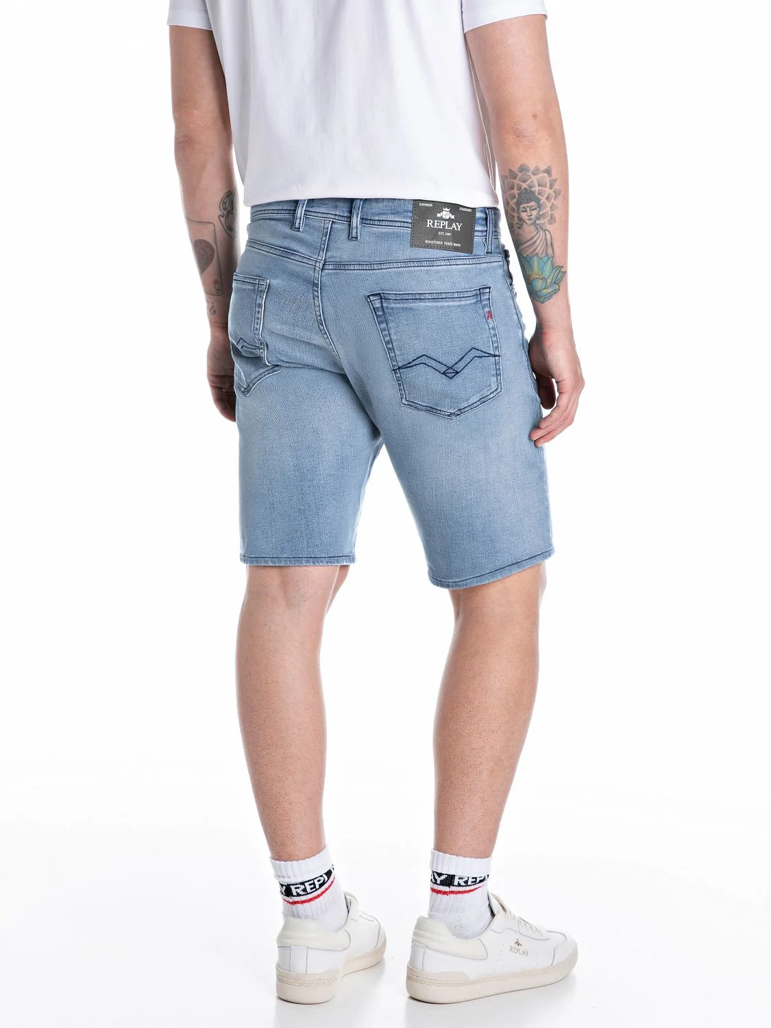 REPLAY M1072D.000.261 C42 GROVER SHORT- Light Denim
