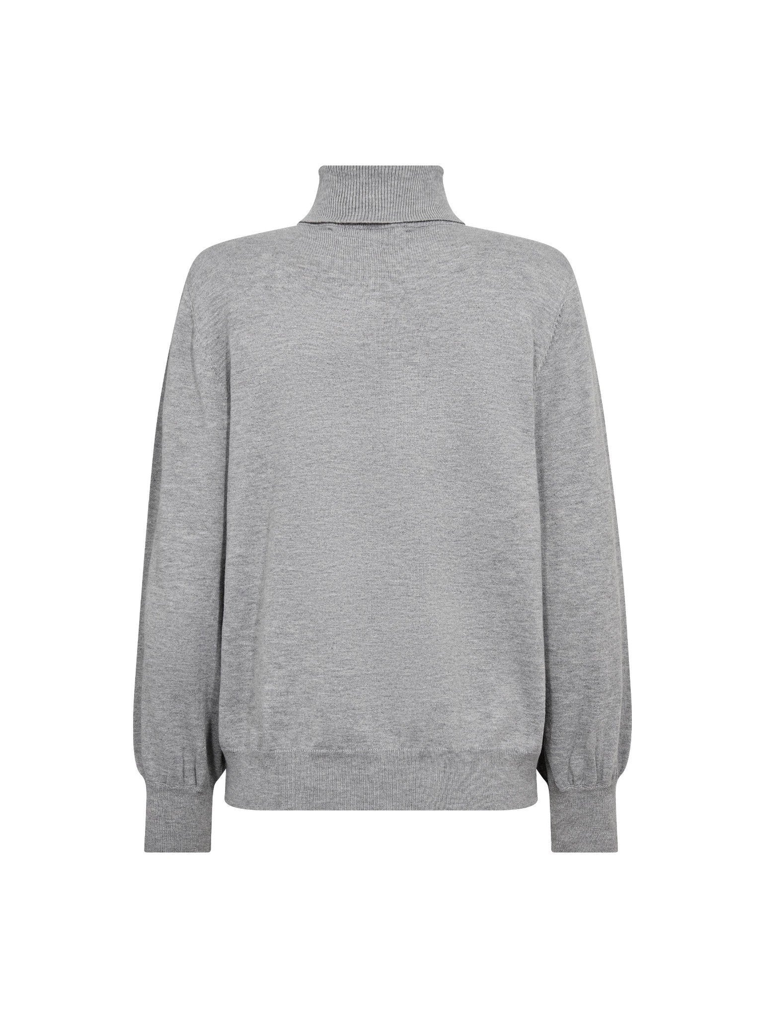 CO'COUTURE 500213 CoryCC PadRol-NeckKnit-GreyMelang