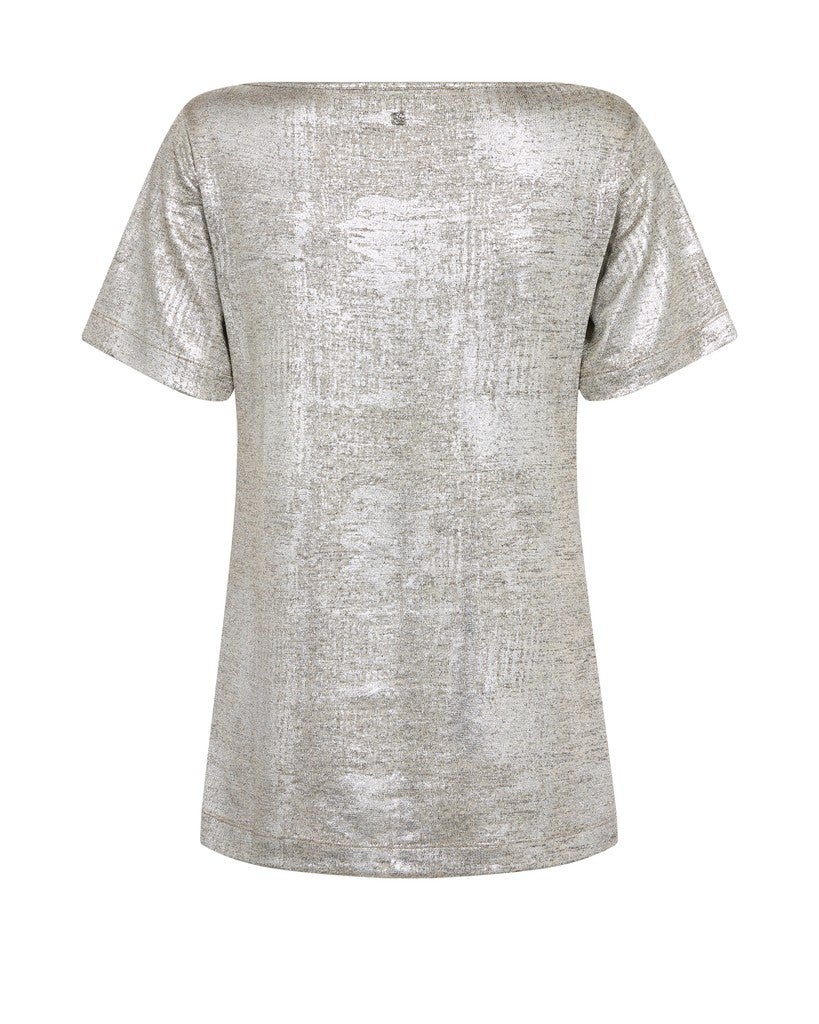 183910 MMNiva O-SS Metallic Tee - silver