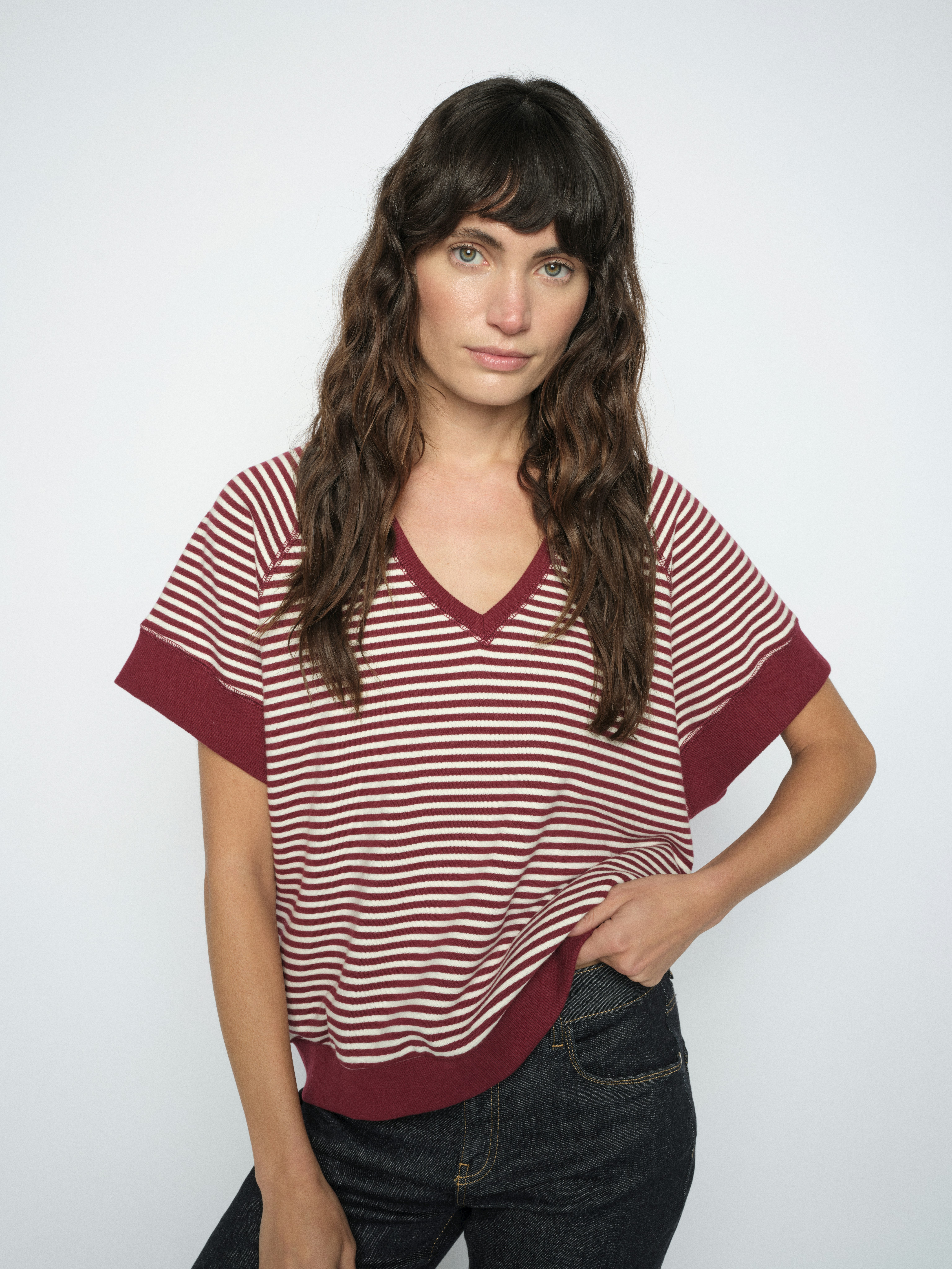 MOS MOSH 179000 MMHolt V-SS Stripe Sweatshirt