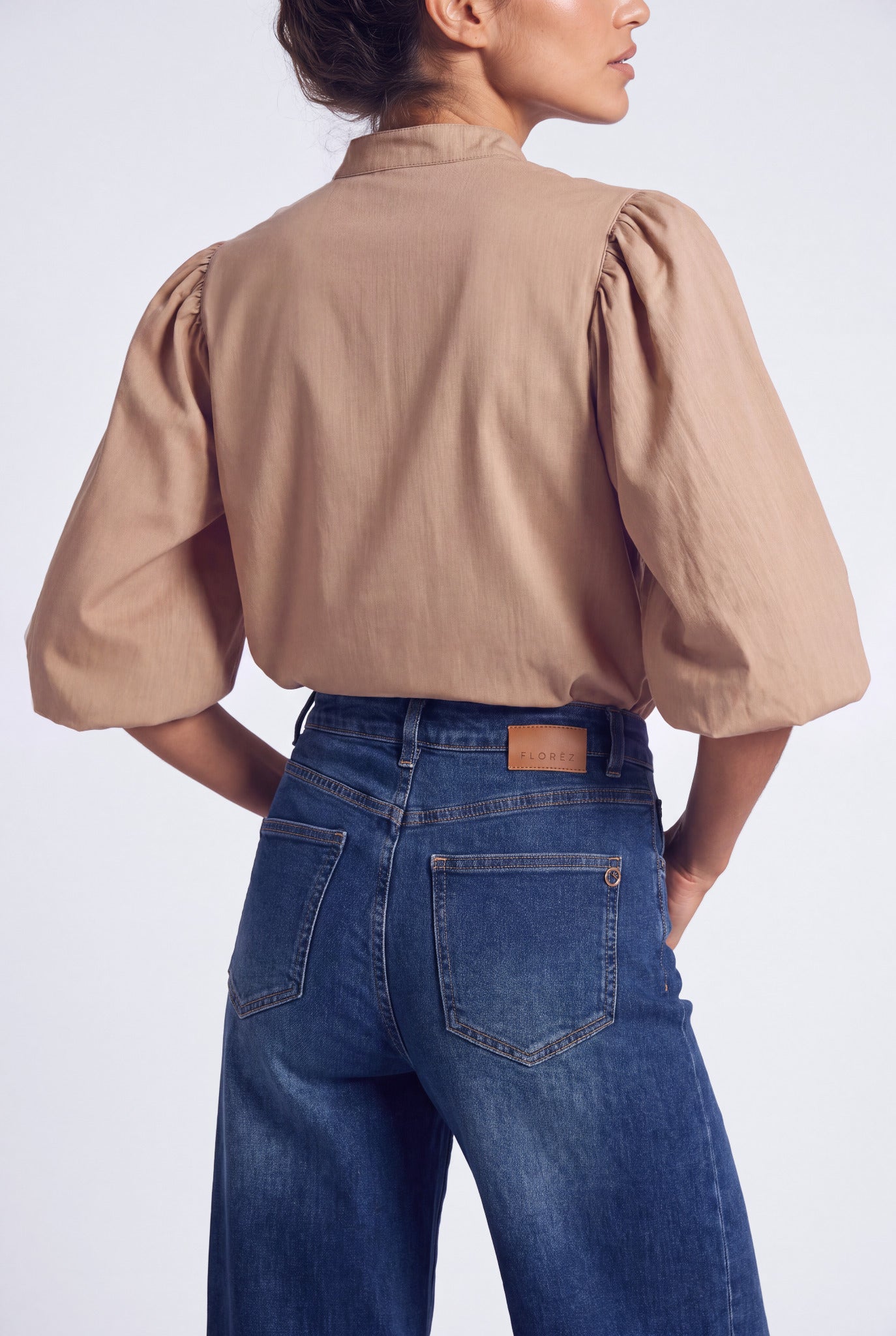 FLORÈZ CR0701 Bibi Blouse- dark sand