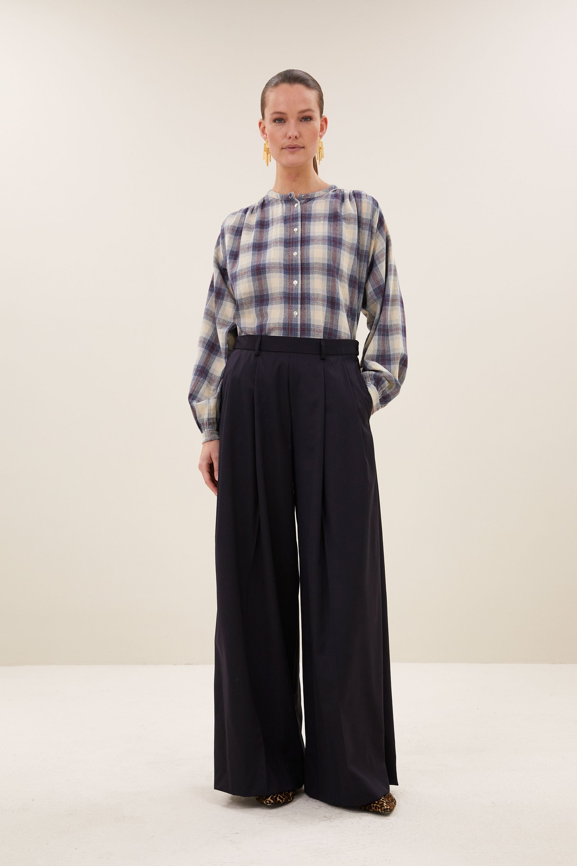 BY-BAR 26412021 NYKA TOKYA CHECK BLOUSE