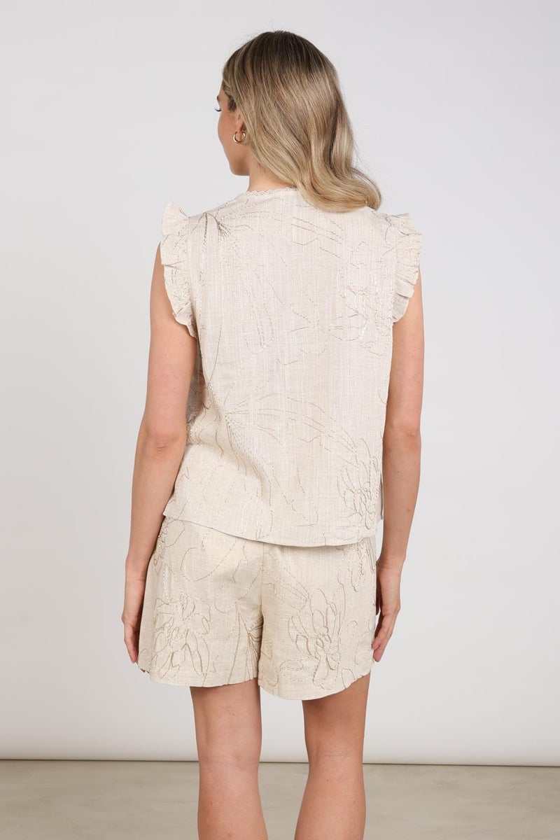 NUKUS NKS01118 Lori Top Embroidery