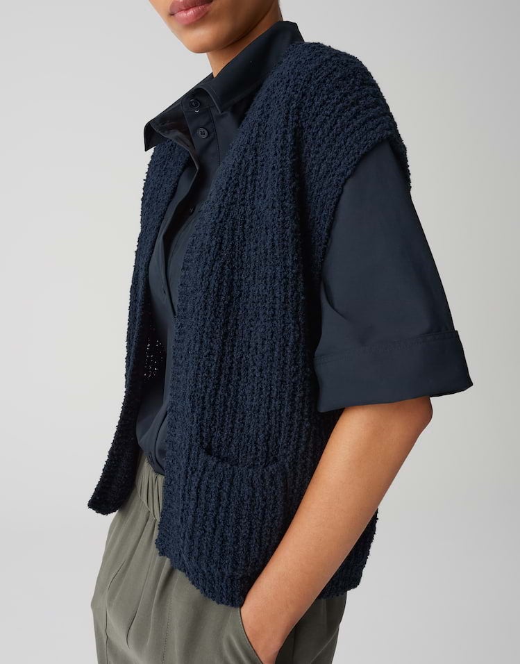 OPUS 10437613314367 Dimola boucle vest-coal blue