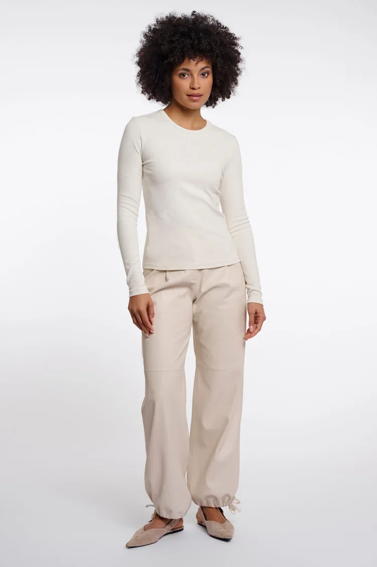 RINO & PELLE Idil.7002613 Crewneck long sleeve top-snow white