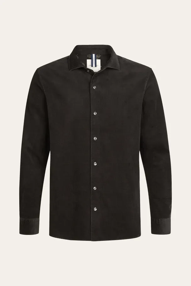 PROFUOMO PPXH30032D Donkerbruin corduroy overhemd
