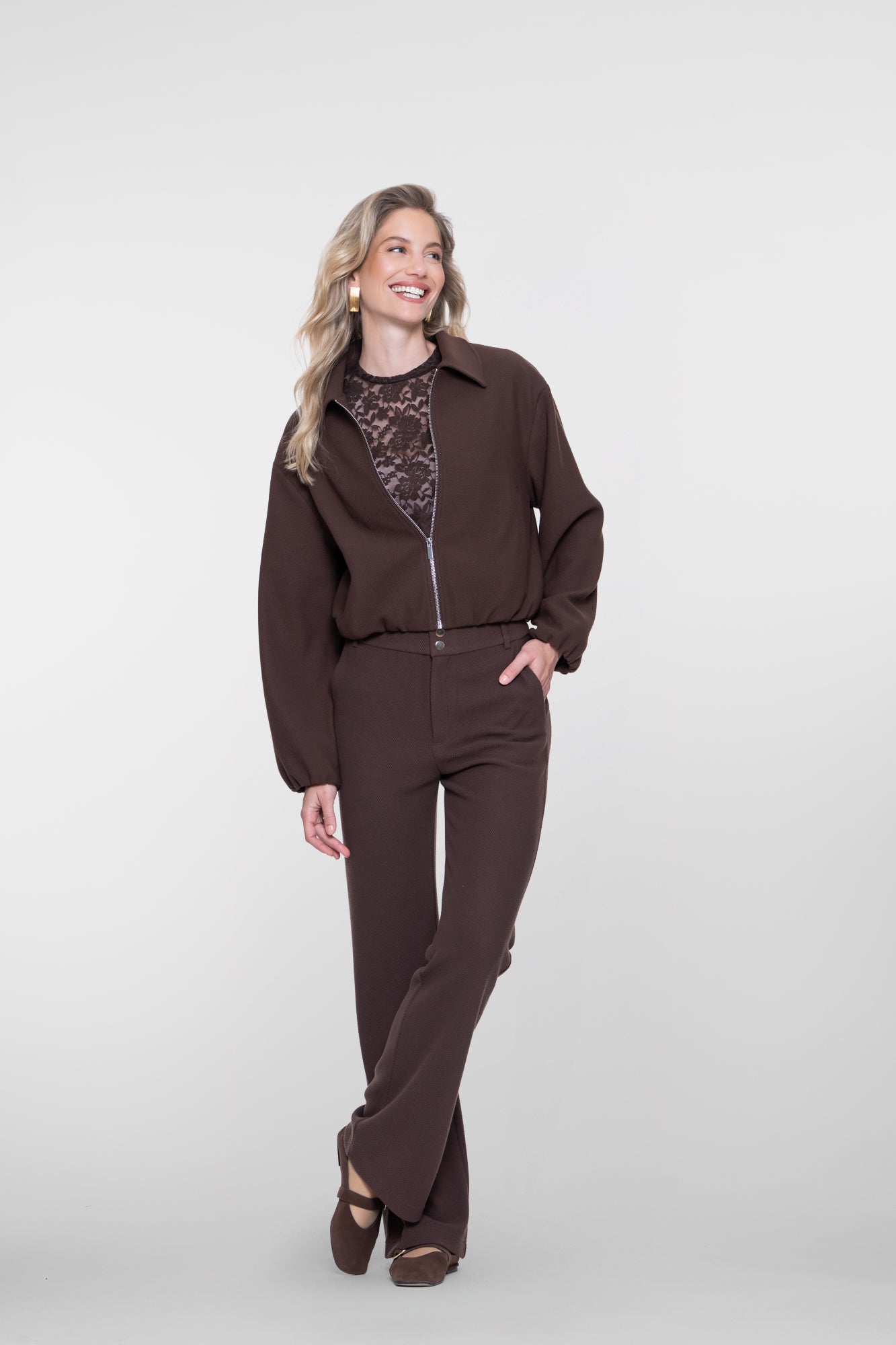 GEISHA 61587-21 COMFY FLARED PANTS