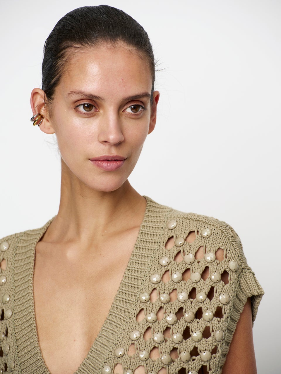 DANTE 06 262225 Callas embellished open knit top