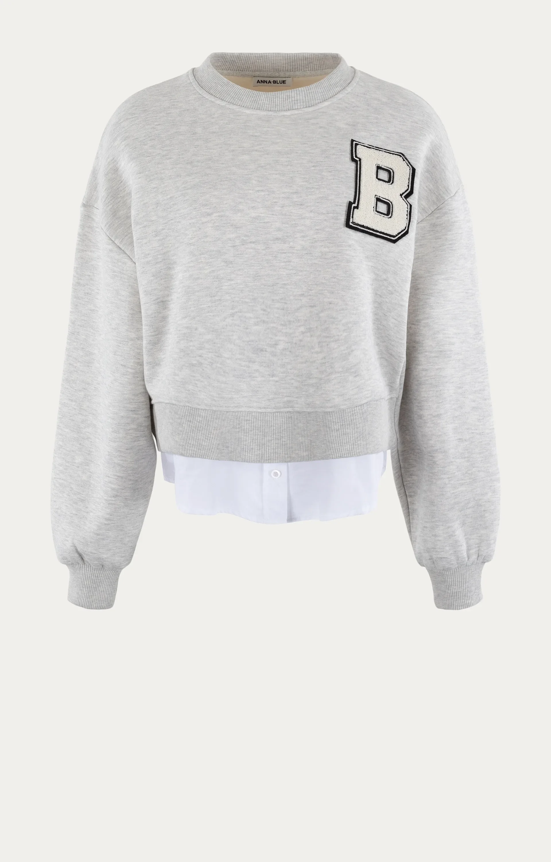 ANNA BLUE B61-04-Chesa Sweater grijs