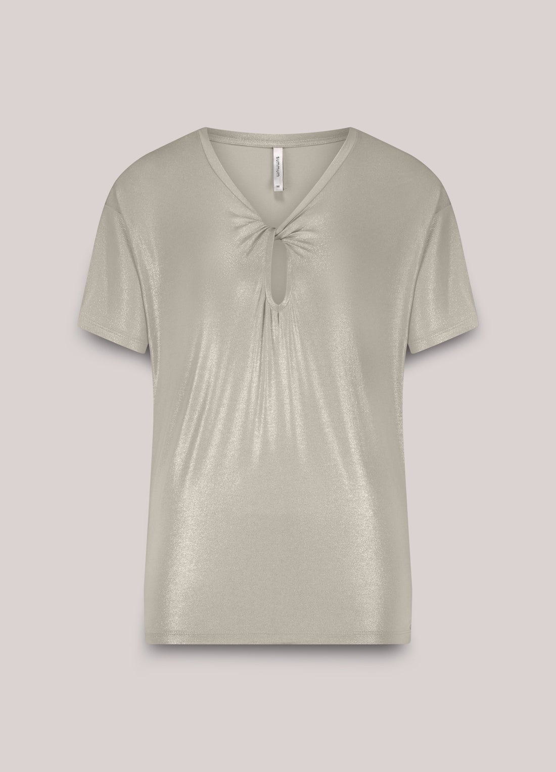 SUMMUM 3s5173-30545 Glimmende jersey top-Ash