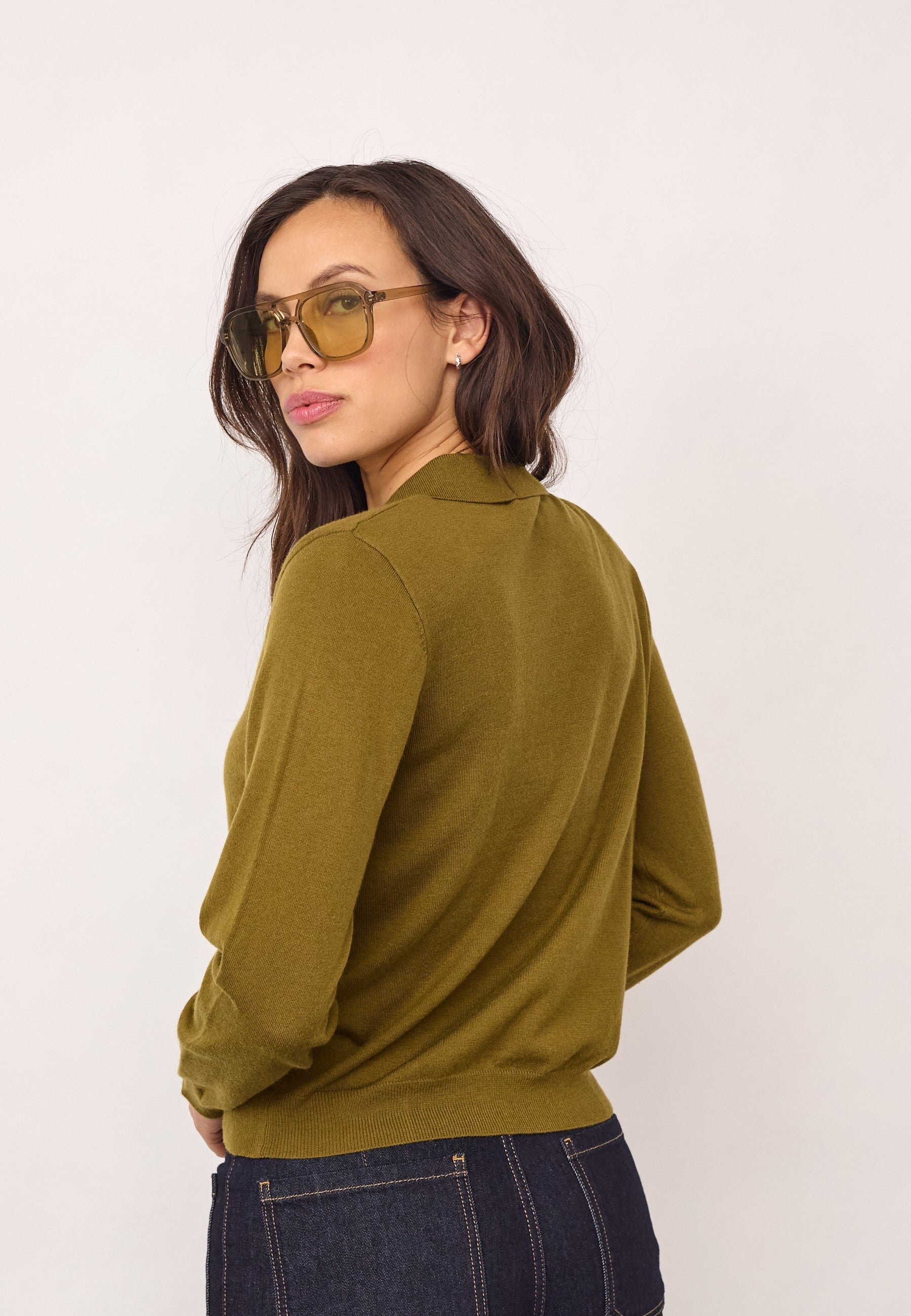 CO'COUTURE 500212 Cory Pad Polo Knit-Fern Green