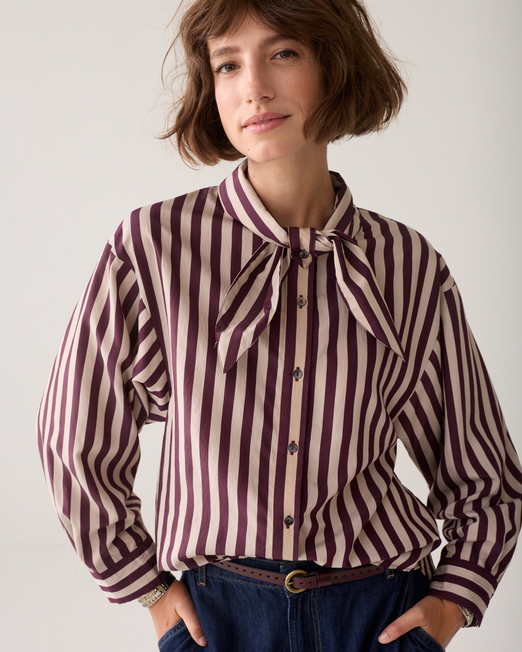 SUMMUM Gestreepte blouse 2s3523-12490