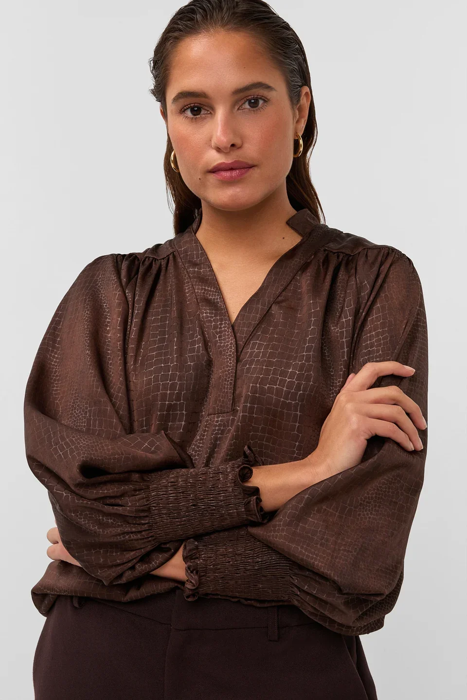 AMAYA Amsterdam Lune Blouse bruin