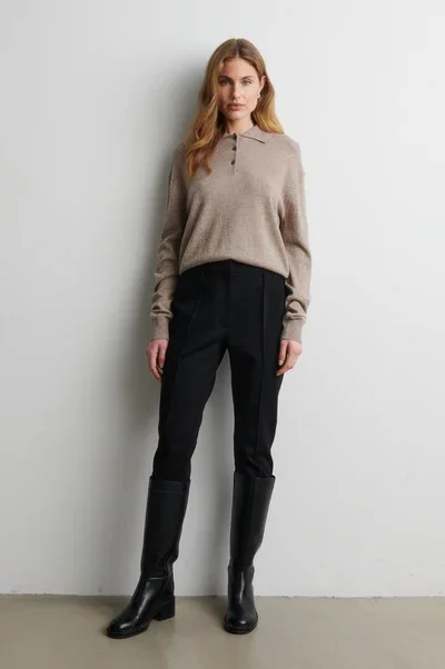 SECOND FEMALE 61031 Longo Knit LS Collar