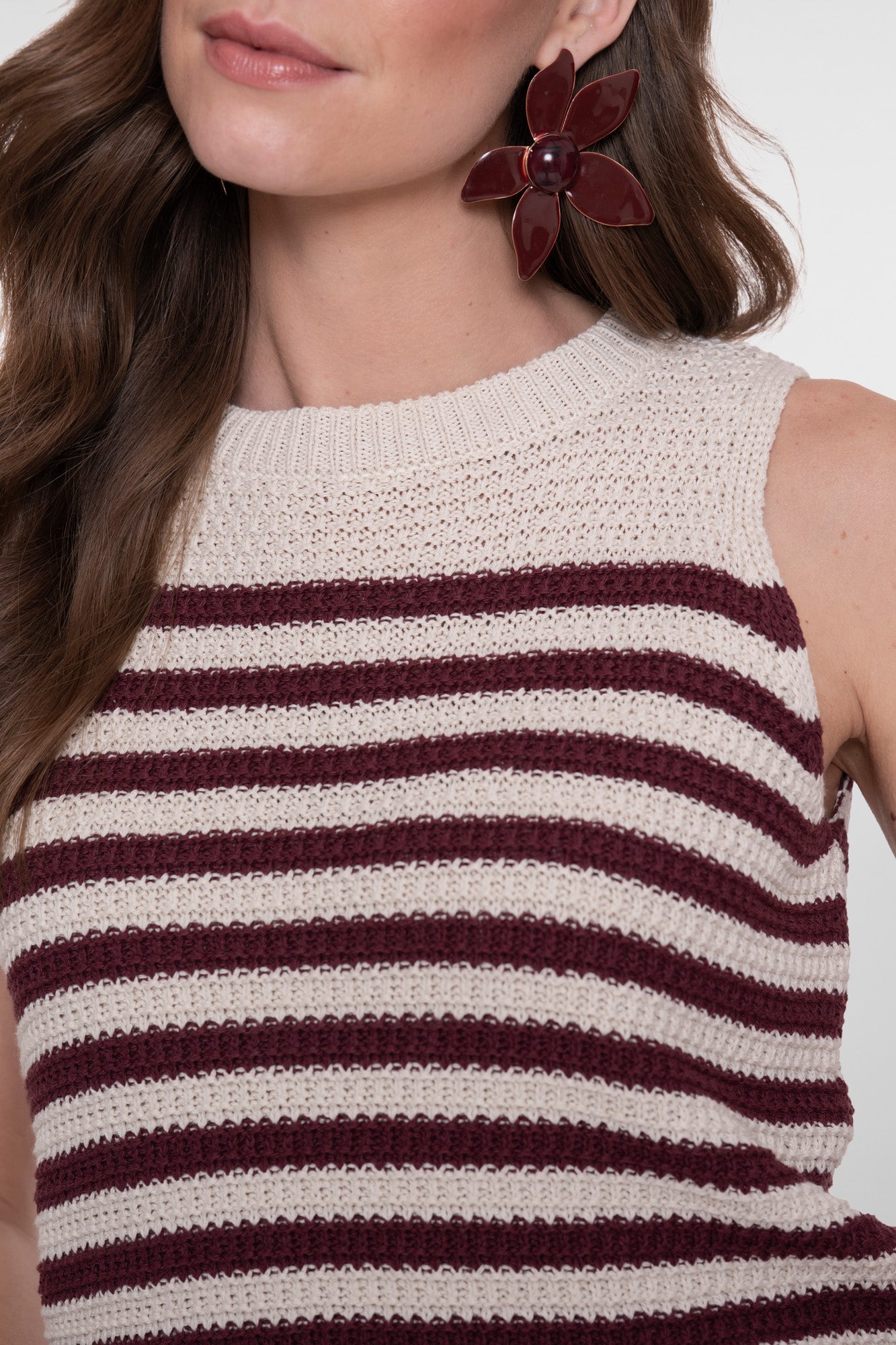 GEISHA gebreide ajourtop met strepen 64093-70