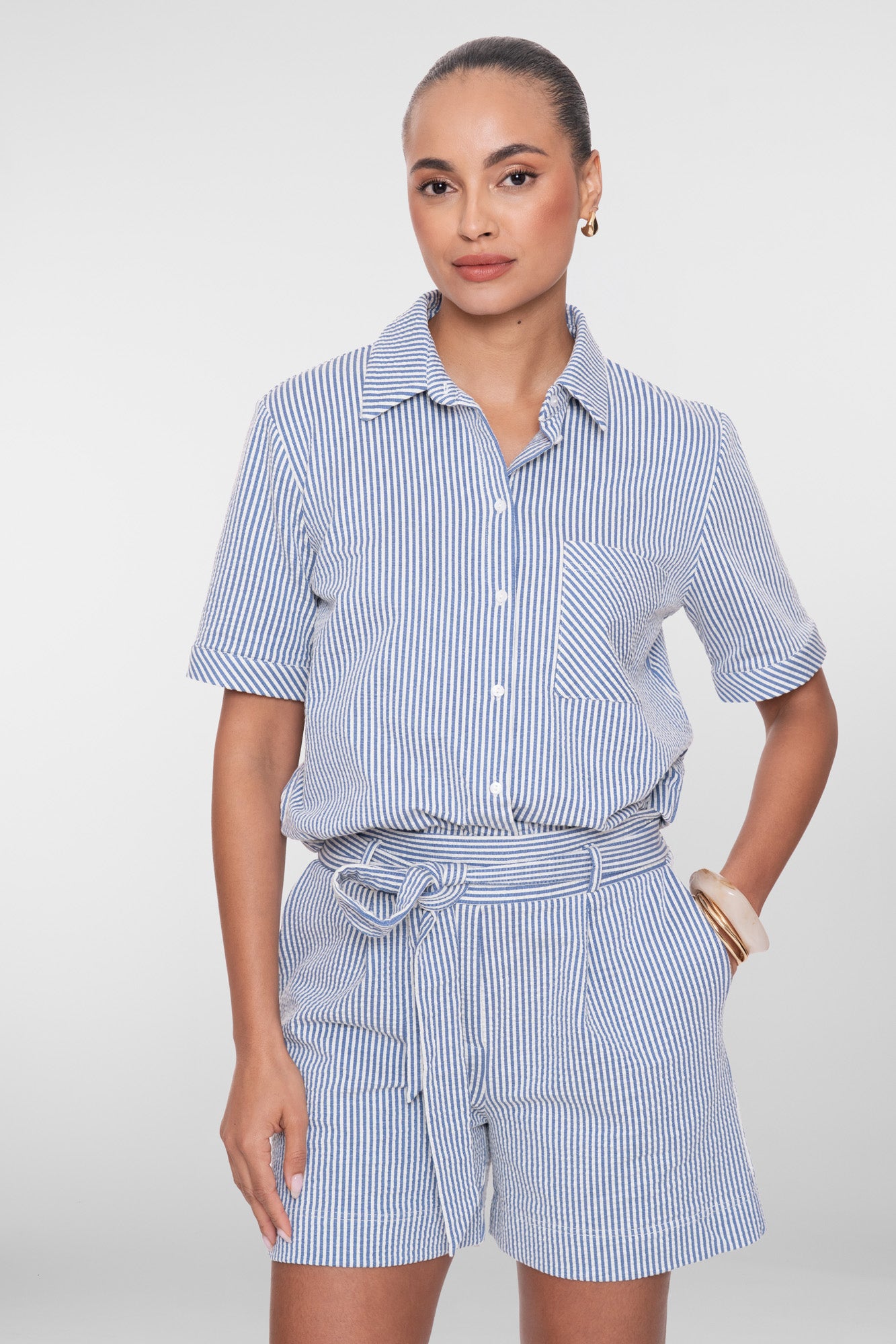 GEISHA 63474-20 Blouse km streep