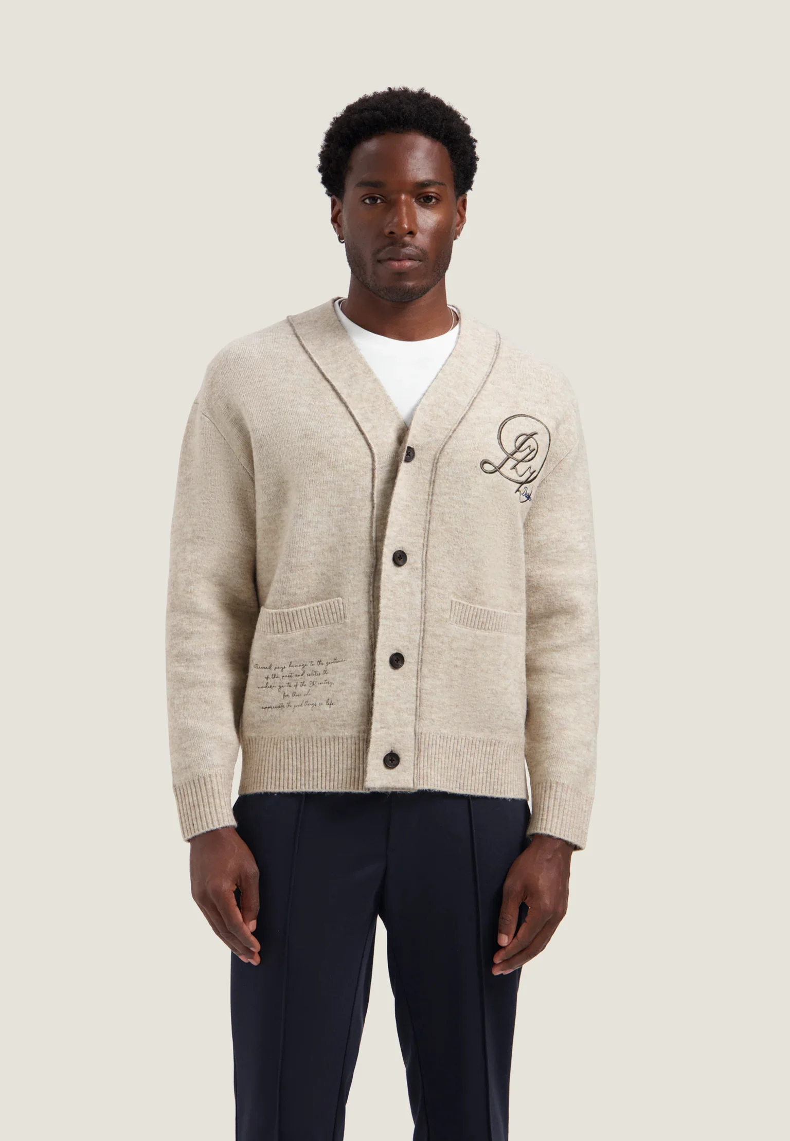 DSTREZZRED 406812 ALEX CARDIGAN vest grijs