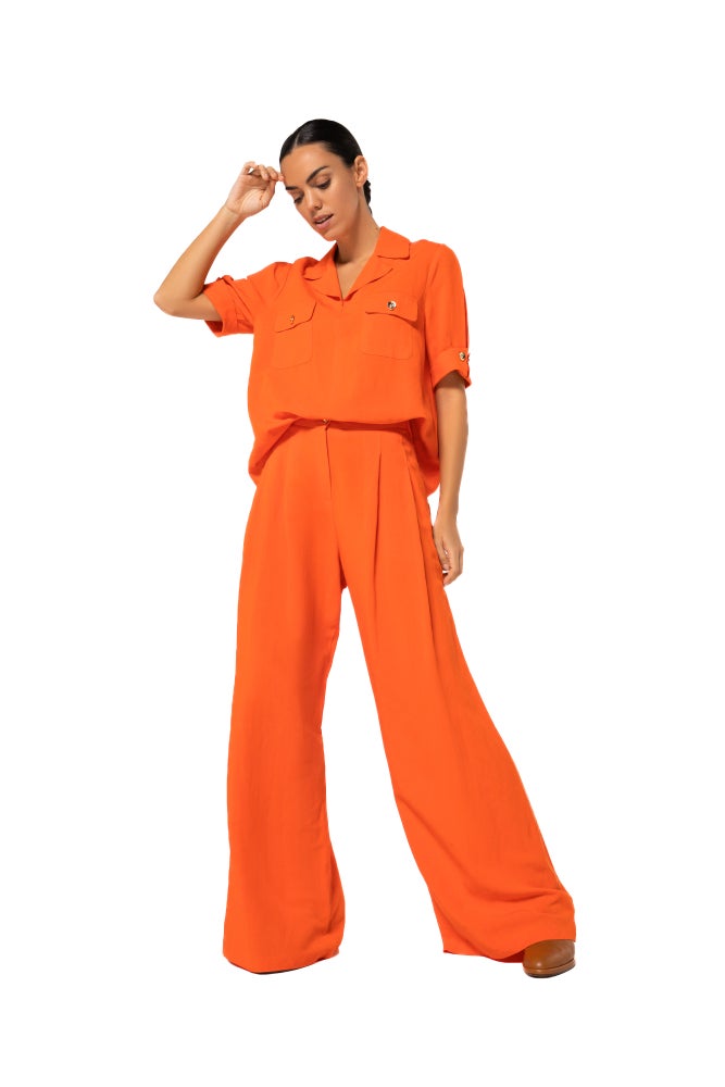 CarolineBiss 1613/54 (05) Tuniek met kraag-orange