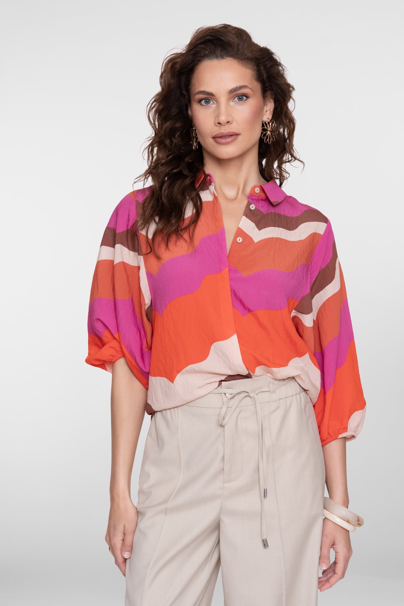 GEISHA Blouse met wave print 63216-20
