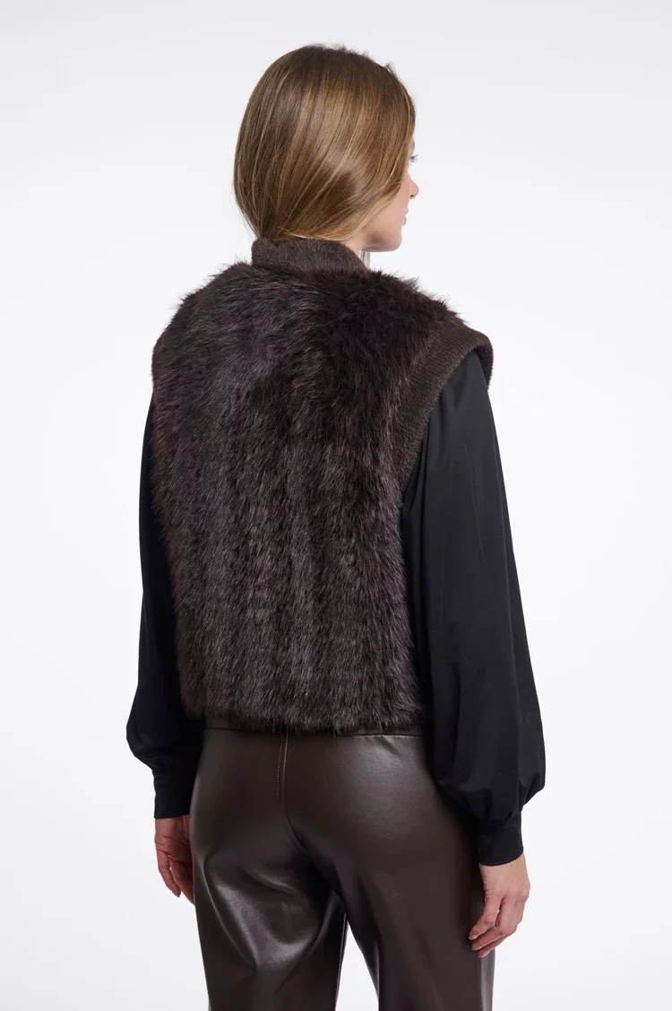 RINO & PELLE Alvita.7002612 Faux fur waistcoat-peated