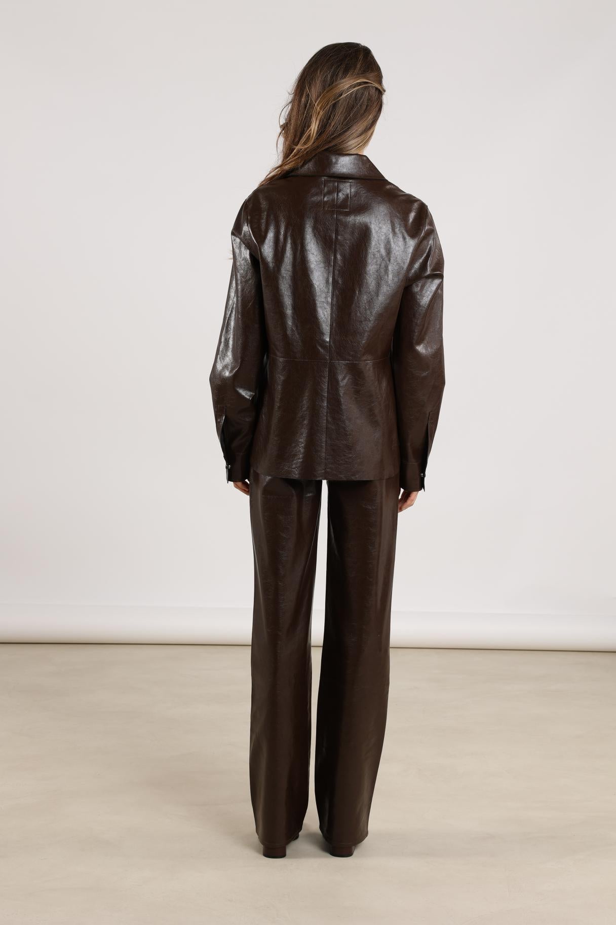 NUKUS NKF09056 Patricia Pants PU-Dark Chocolate