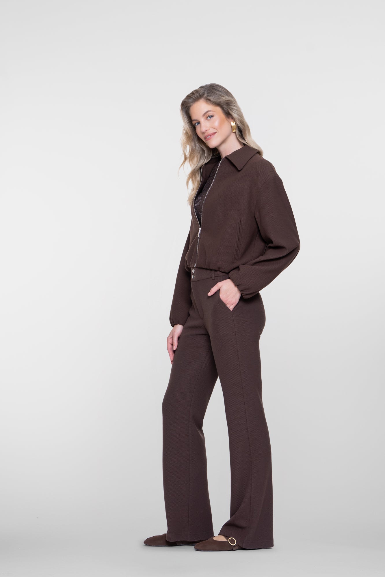 GEISHA 61587-21 COMFY FLARED PANTS