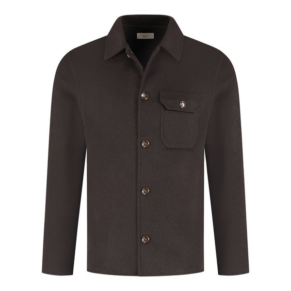 SEVEN DIALS SDL26314LL34 LONDON 172 overshirt - donkerbruin