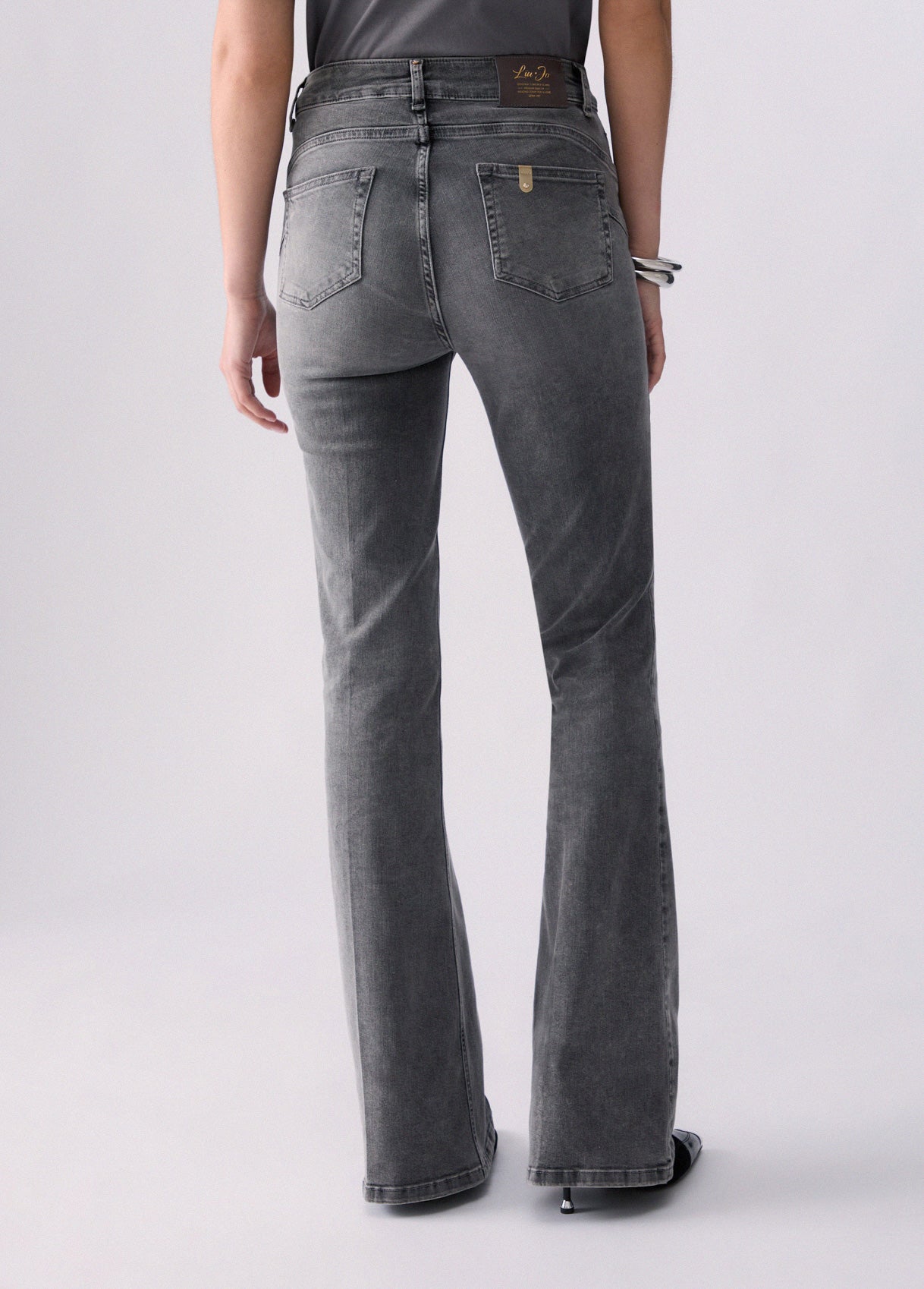 LIU JO UF6015D0357 B.Up Beat HW bootcut jeans grijs