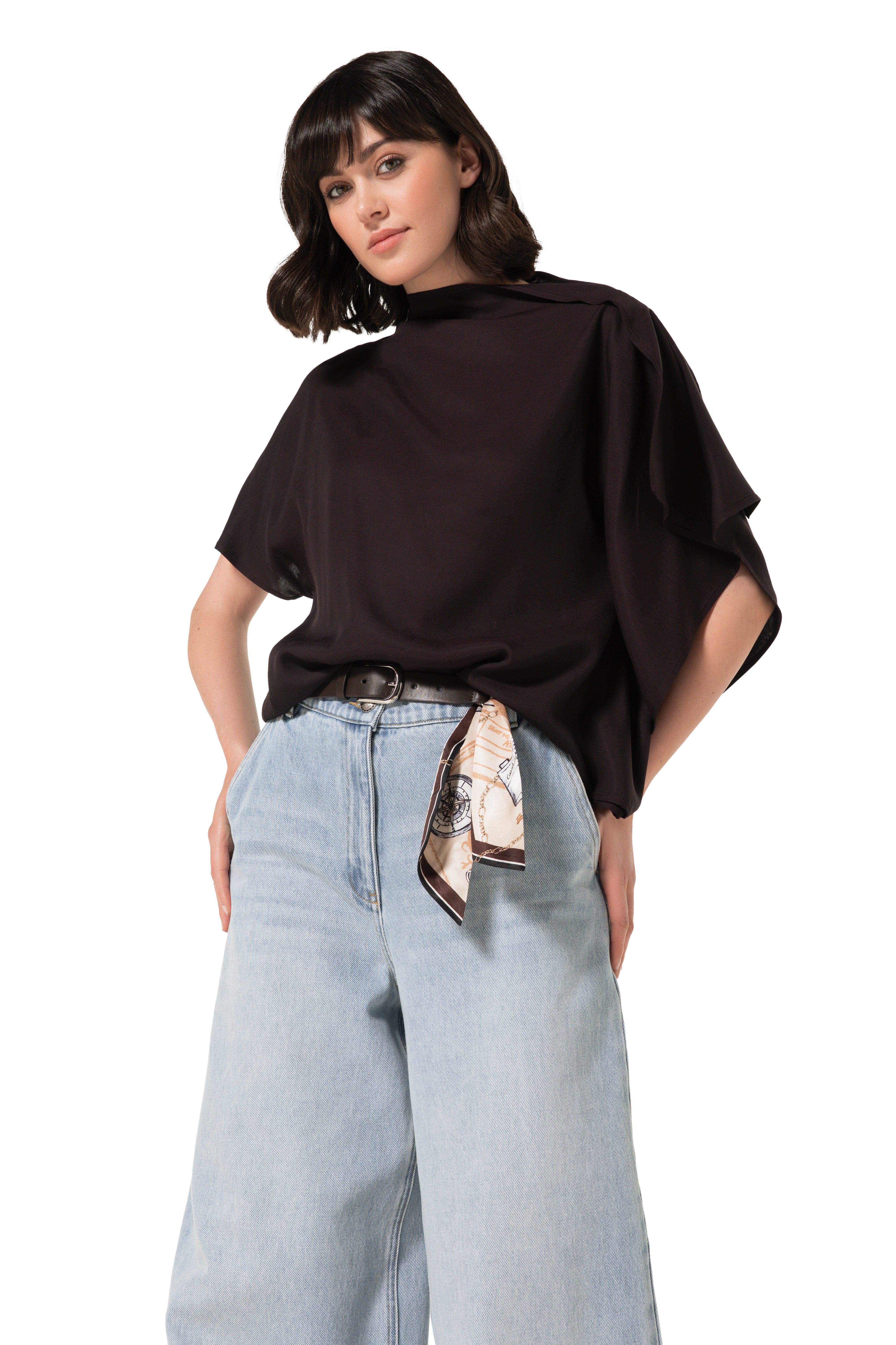 CarolineBiss 4505/25 Broek jeans met ceintuur