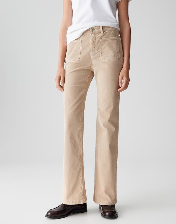 OPUS Flared broek 1045959389100 Ebbi corduroy