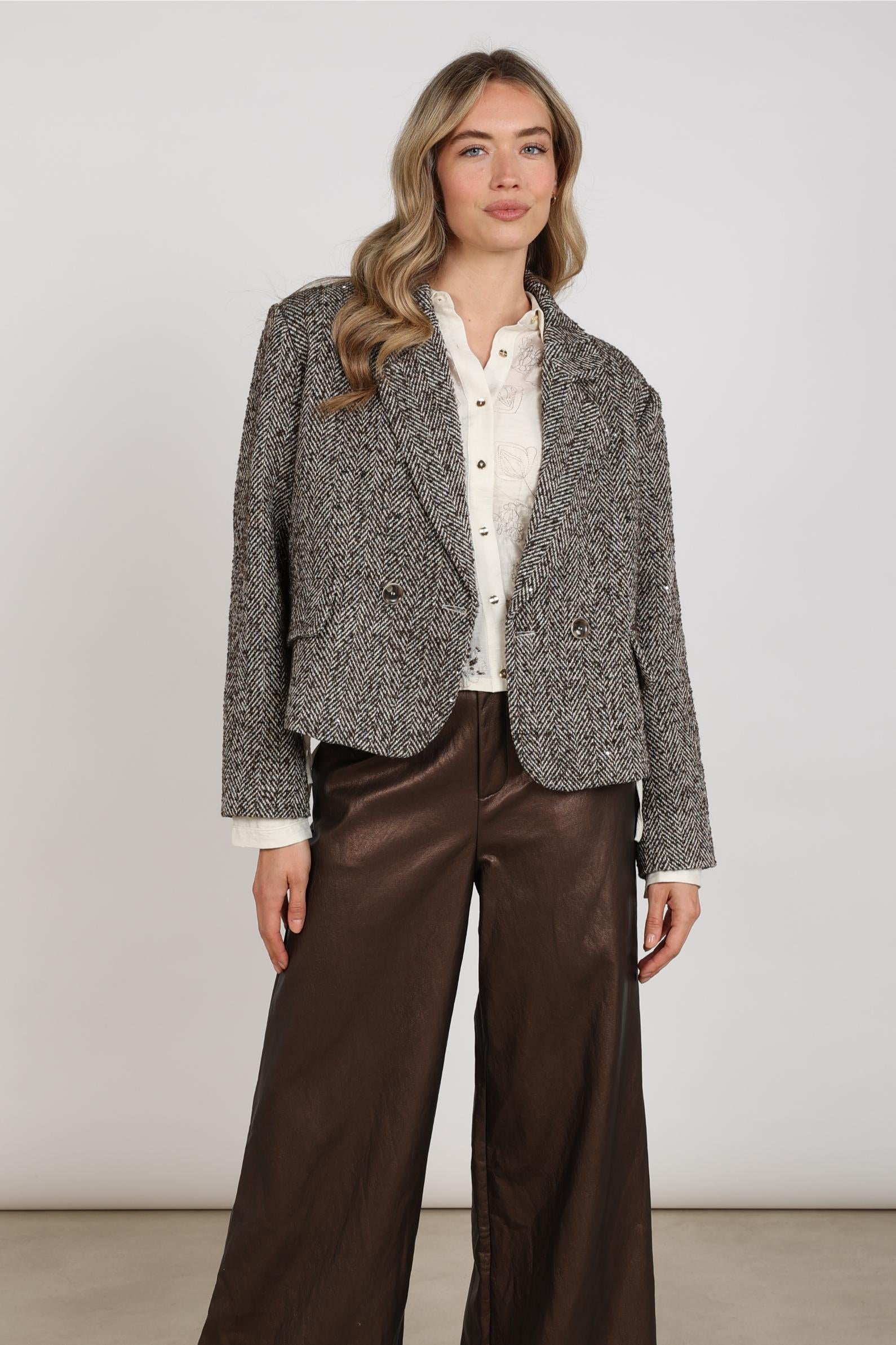 NUKUS NKF13096 Daphne Jacket Herringbone