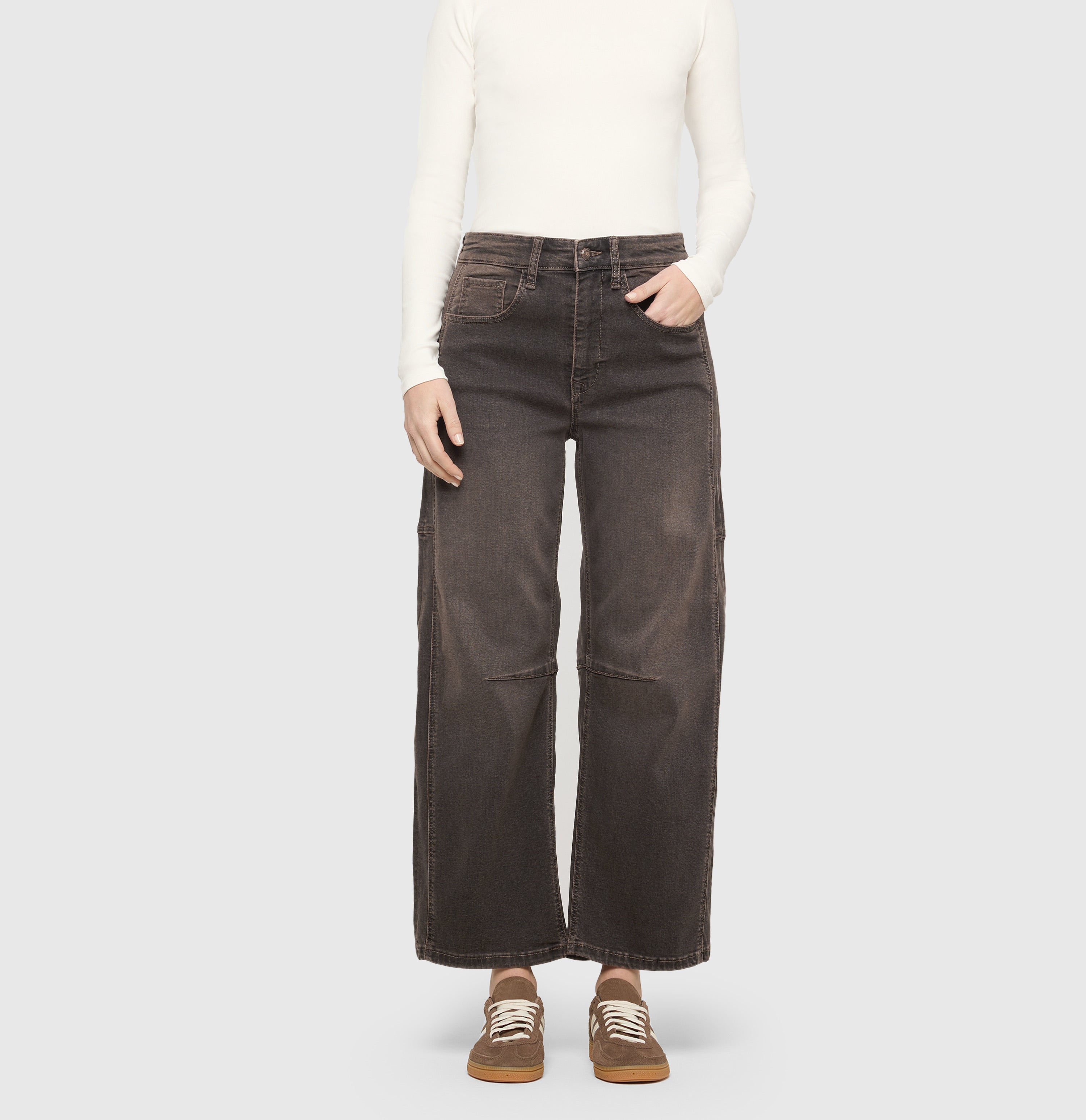 MAC 0333 3126-90 OHIO Barrel Fit Jeans-CoffeeVintage