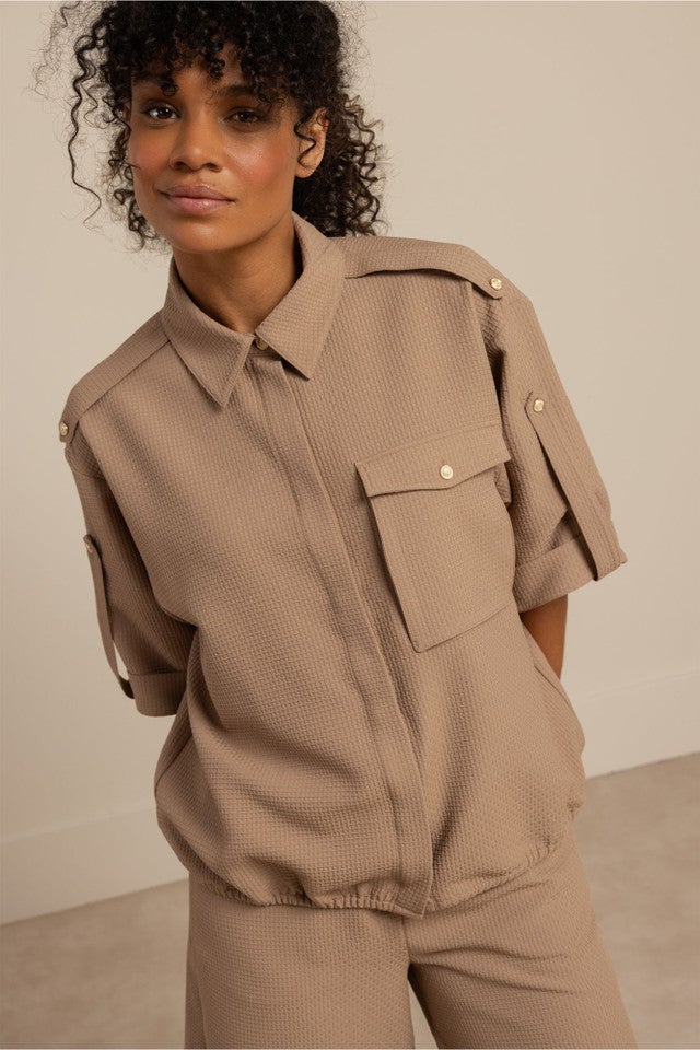 STUDIO ANNELOES 13666 Nellie waffle blouse