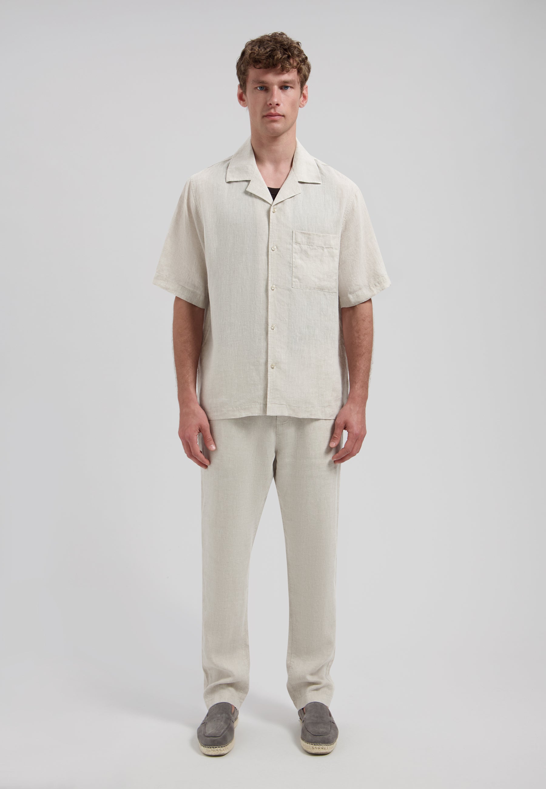DSTREZZED 311480-SS26 Hero Resort Shirt - Sand melange