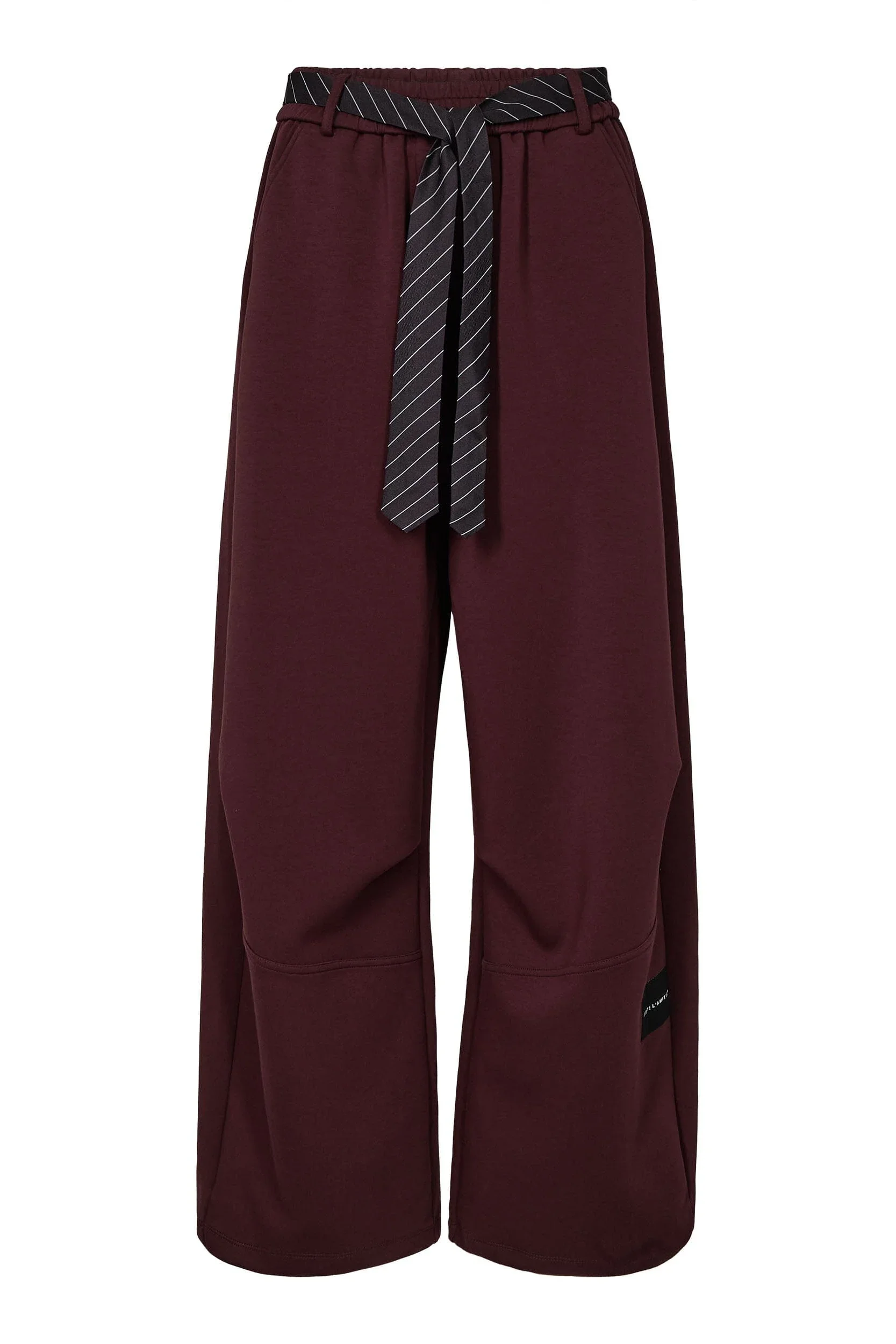 HAUTE L'AMITIE HL11000 Maxi Split Tie Tall Pant- Wine