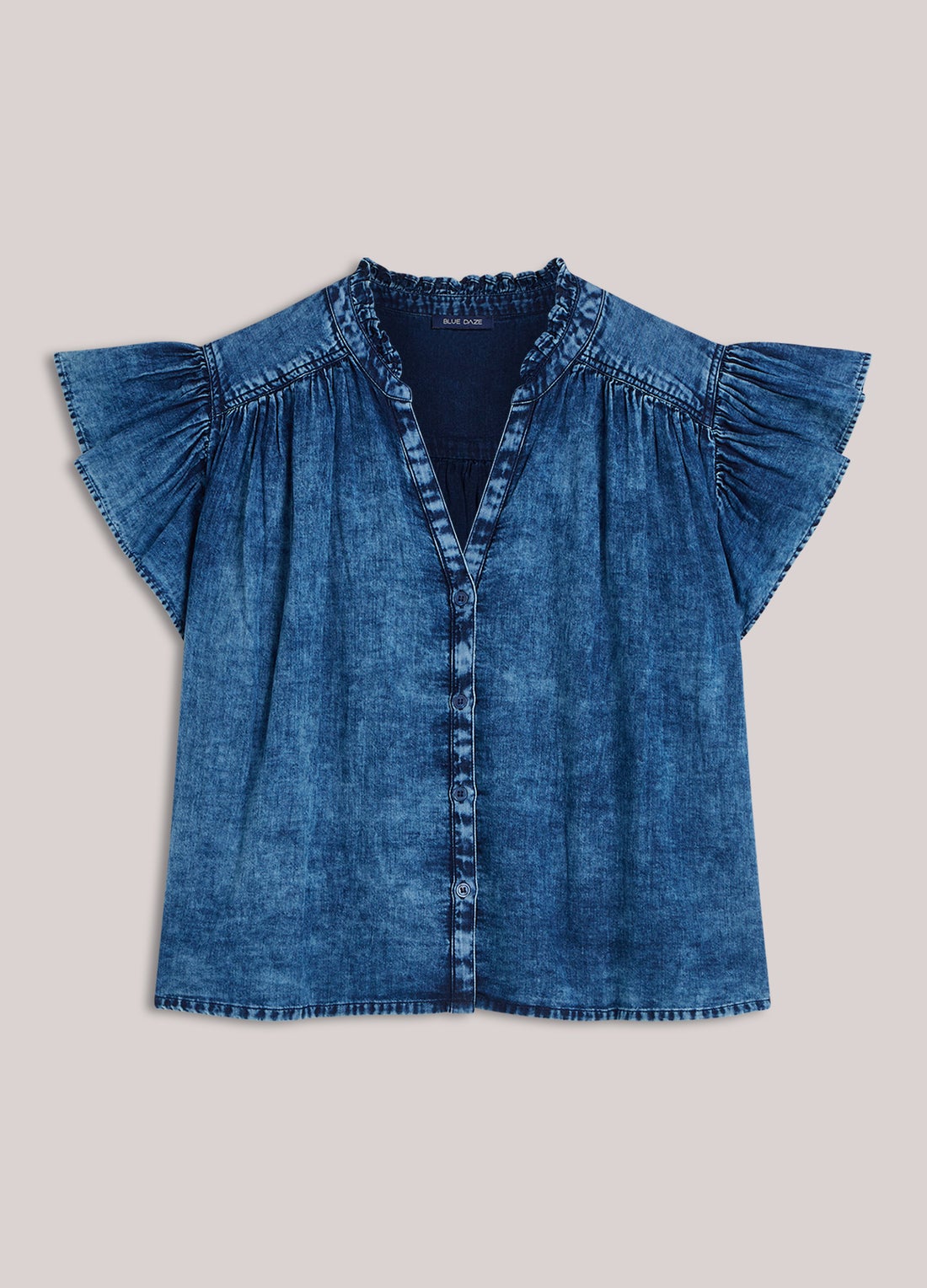 SUMMUM 2s3405-11631 Zachte denim blouse