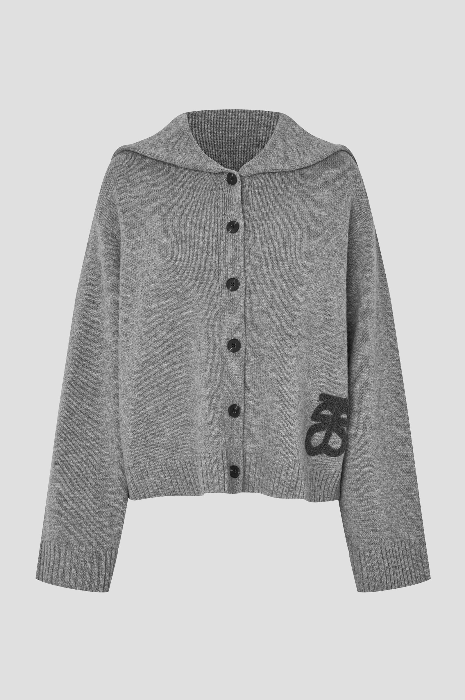 SECOND FEMALE 61184 Alpha Knit Collar Cardigan