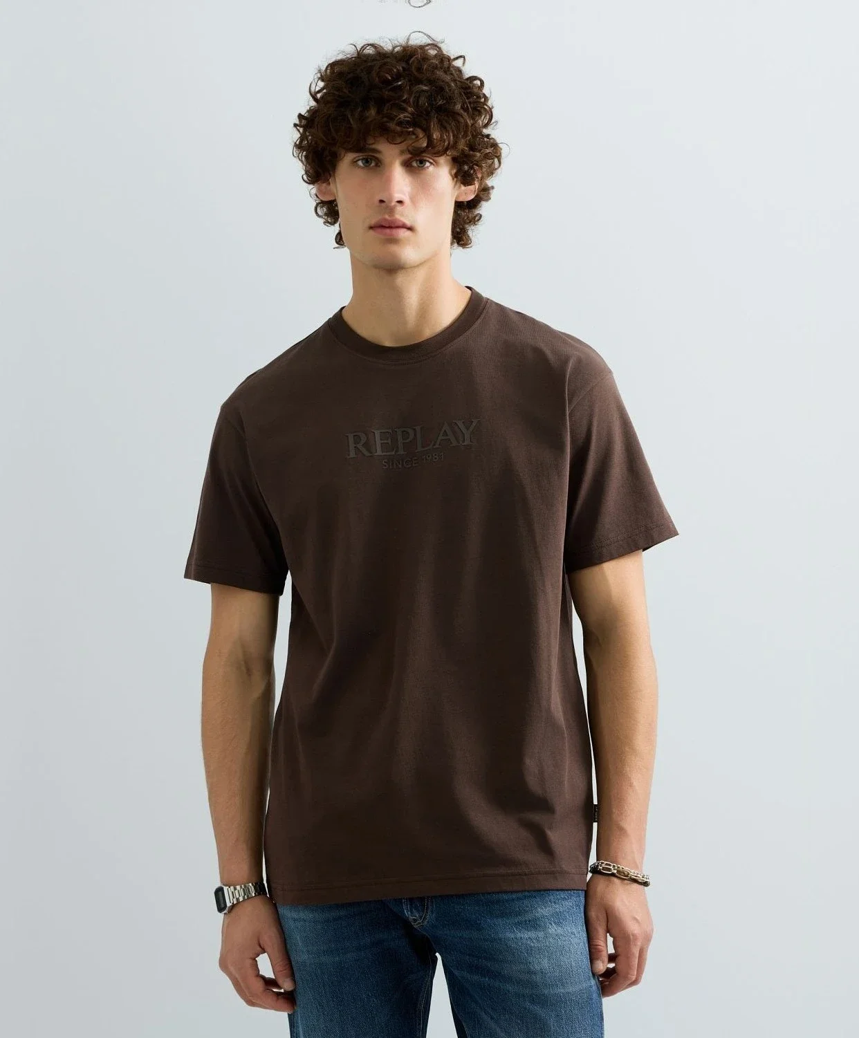 REPLAY M12BE.002.00QMJ T-shirt met logo
