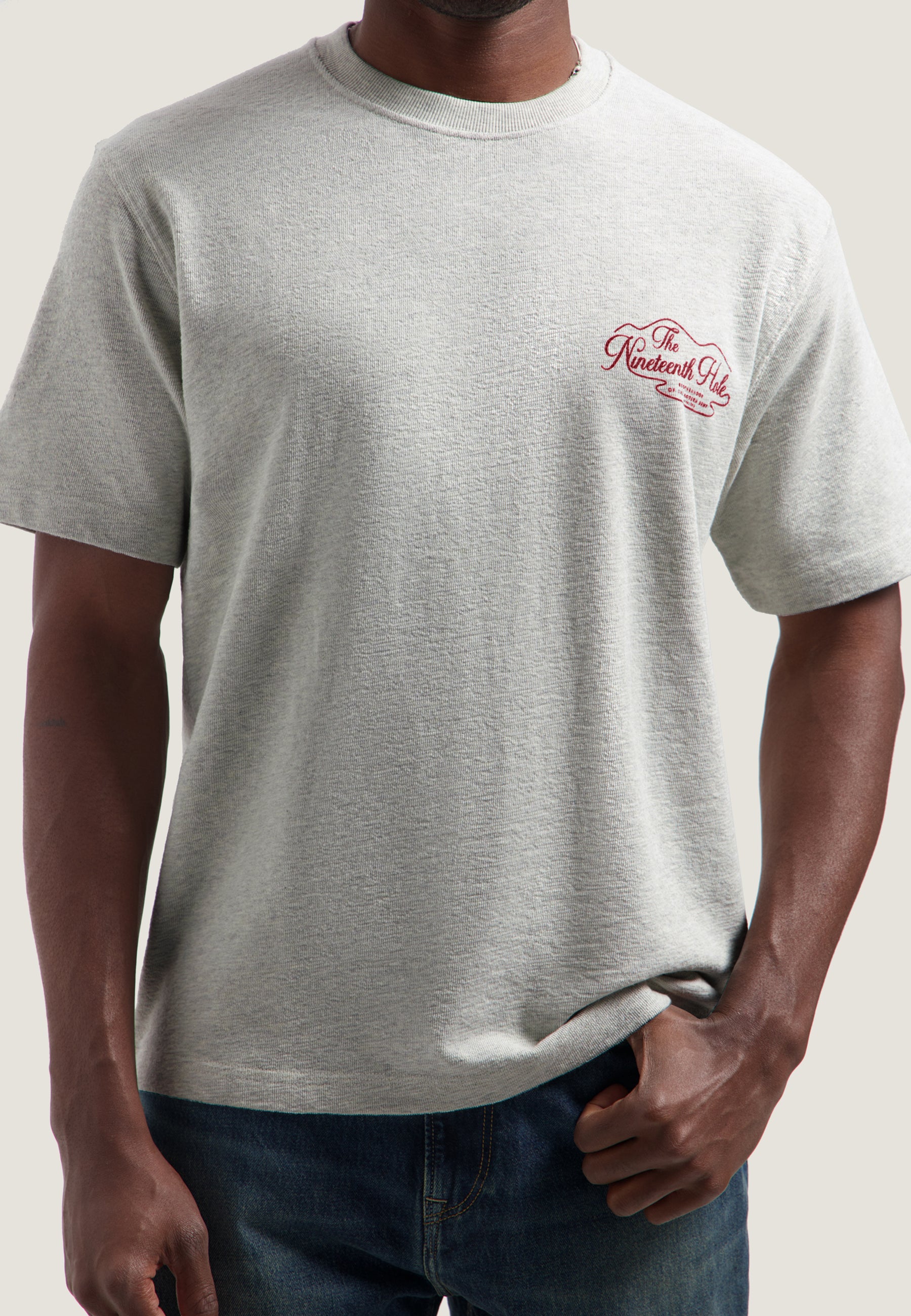 DESTREZZED 203554 LASSE ARTWORK TEE-Grey Melange