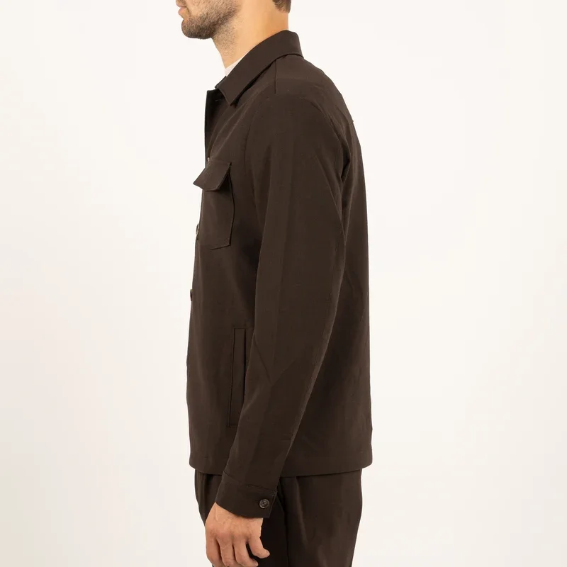SEVEN DIALS SDL26314MA25 RONAN 102 Overshirt-Darkbrown