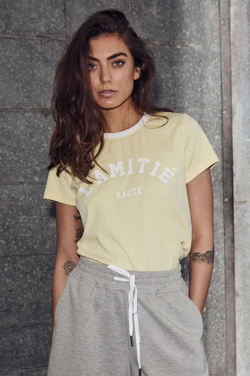 HAUTE L'AMITIE HL10006 Neckline Logo Tee