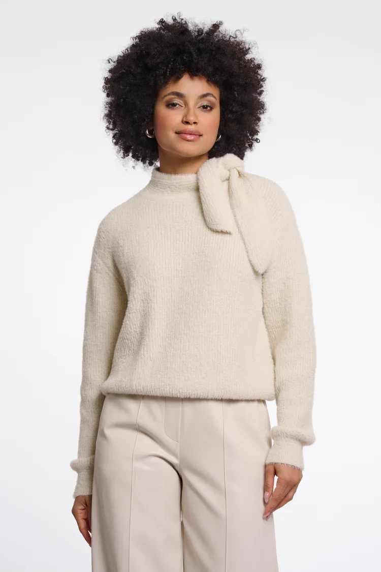 RINO & PELLE Griselda.5002612 Pullover with bowtie neckline-birch